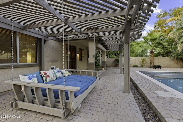 1953 E Lafayette Ave, Gilbert, AZ 85298 - fenced backyard with a pergola and a patio area