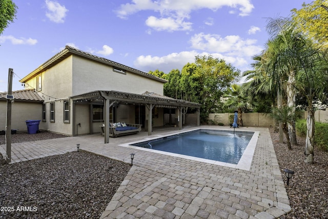 1953 E Lafayette Ave, Gilbert, AZ 85298 - view of pool featuring a pergola, a fenced backyard, and a patio area