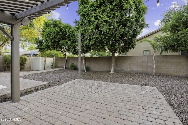 1953 E Lafayette Ave, Gilbert, AZ 85298 - fenced backyard with a patio and a pergola