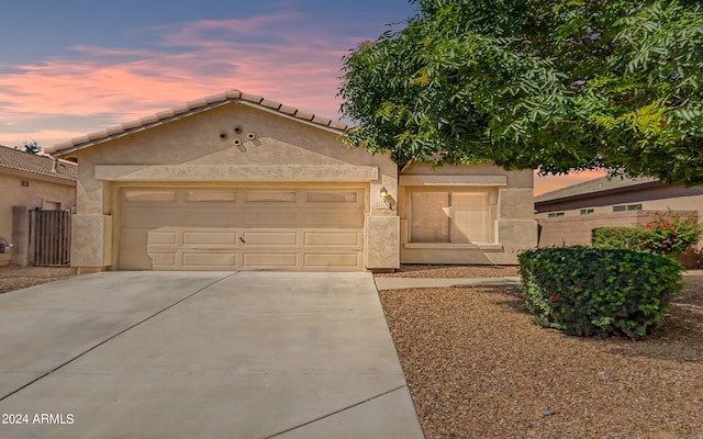 view of front of home featuring a garage