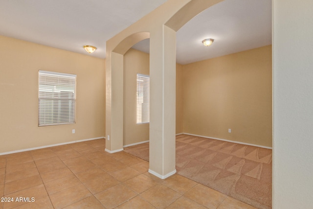 view of tiled spare room