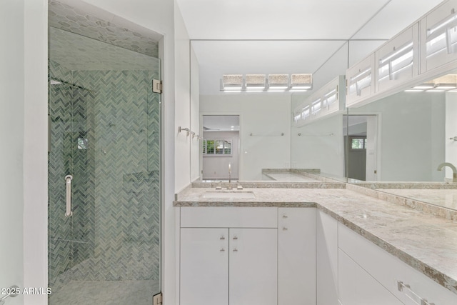 143 E Winter Dr, Phoenix, AZ 85020 - bathroom featuring vanity and a stall shower