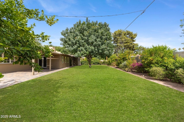 143 E Winter Dr, Phoenix, AZ 85020 - view of green lawn with a patio area