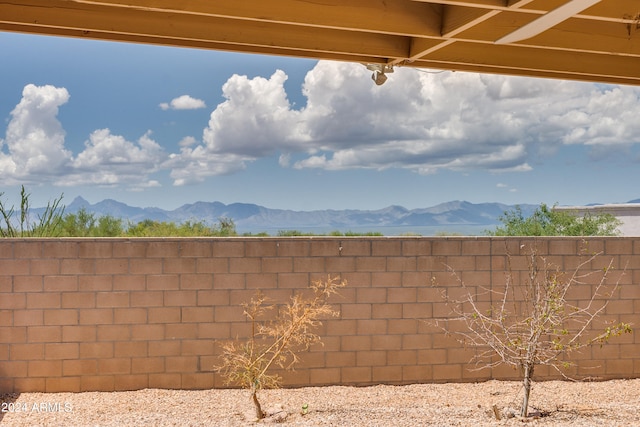 exterior space with a mountain view