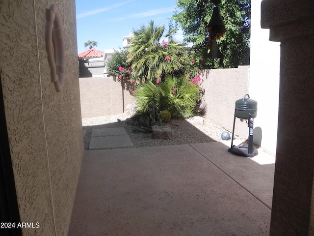 view of patio / terrace with a grill