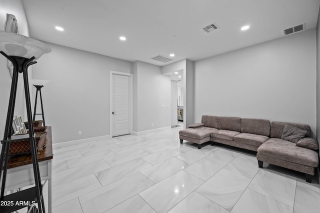 8017 S 143rd Ave, Goodyear, AZ 85338 - living area with recessed lighting and light marble finish floors