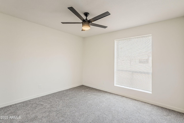 2307 W Nido Ave, Mesa, AZ 85202 - spare room with carpet, ceiling fan, baseboards, and plenty of natural light