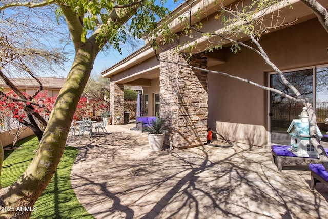 view of patio / terrace with fence