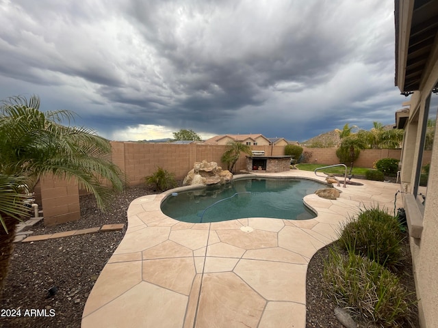 view of pool featuring a patio area