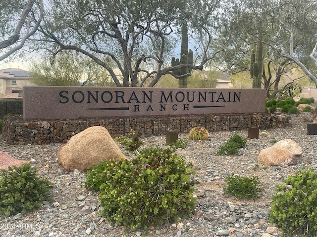 view of community sign