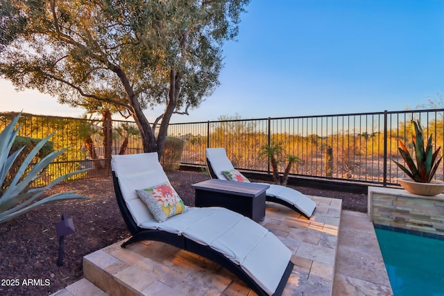 view of patio / terrace with a fenced backyard