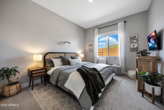 2037 E Fallen Leaf Ln, Phoenix, AZ 85024 - carpeted bedroom featuring vaulted ceiling and baseboards