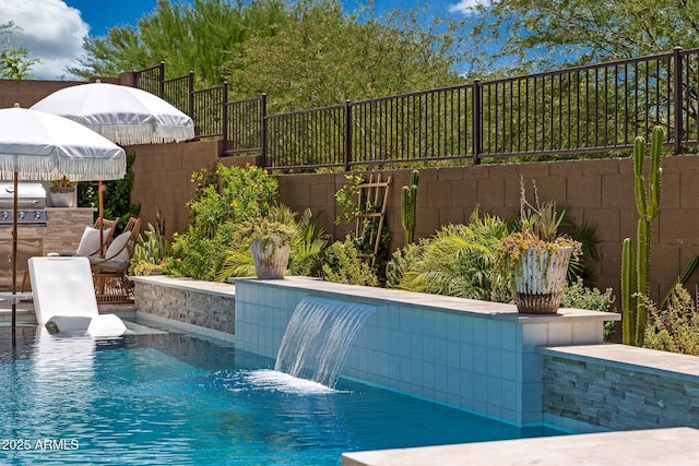 2037 E Fallen Leaf Ln, Phoenix, AZ 85024 - view of pool with an outdoor kitchen