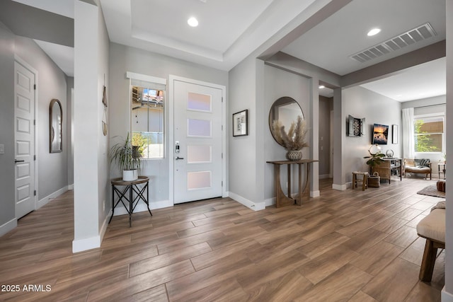 2037 E Fallen Leaf Ln, Phoenix, AZ 85024 - entrance foyer featuring wood finished floors and recessed lighting