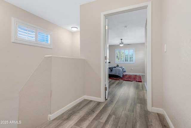 hallway featuring light hardwood / wood-style floors