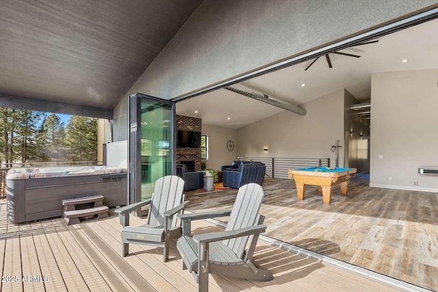 301 S O Leary St, Flagstaff, AZ 86001 - deck featuring a hot tub