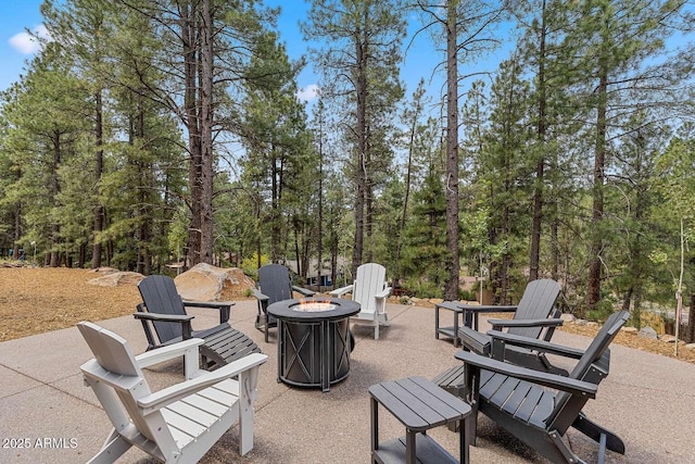 301 S O Leary St, Flagstaff, AZ 86001 - view of patio with an outdoor fire pit