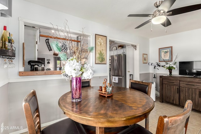 863 W 14th Ave, Apache Junction, AZ 85120 - dining room featuring ceiling fan and light tile patterned flooring