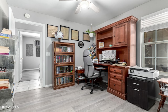 863 W 14th Ave, Apache Junction, AZ 85120 - office featuring a ceiling fan and light wood finished floors