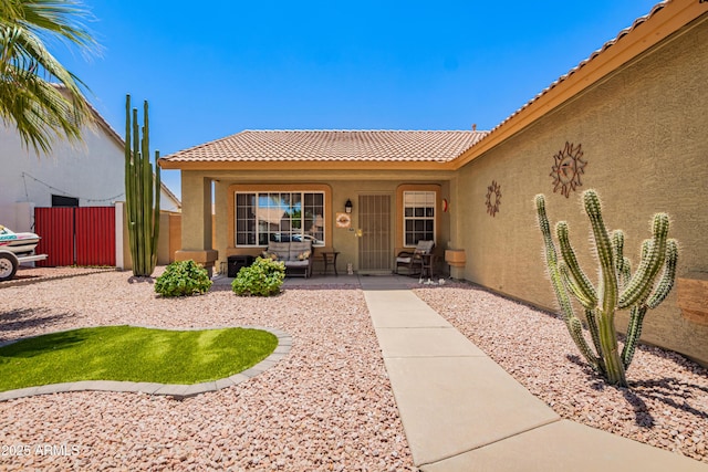 863 W 14th Ave, Apache Junction, AZ 85120 - view of patio / terrace featuring an outdoor living space