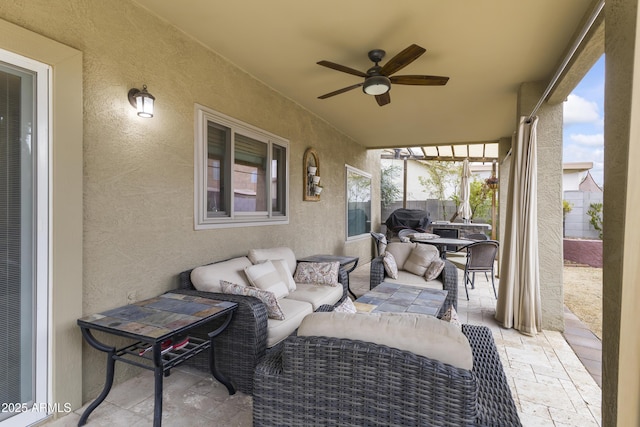 view of patio / terrace with outdoor lounge area