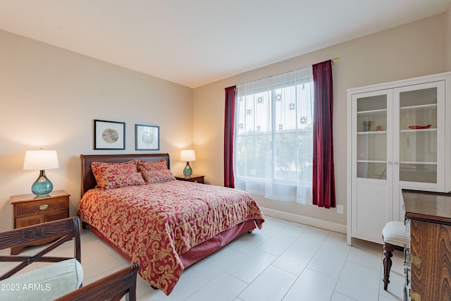 view of tiled bedroom