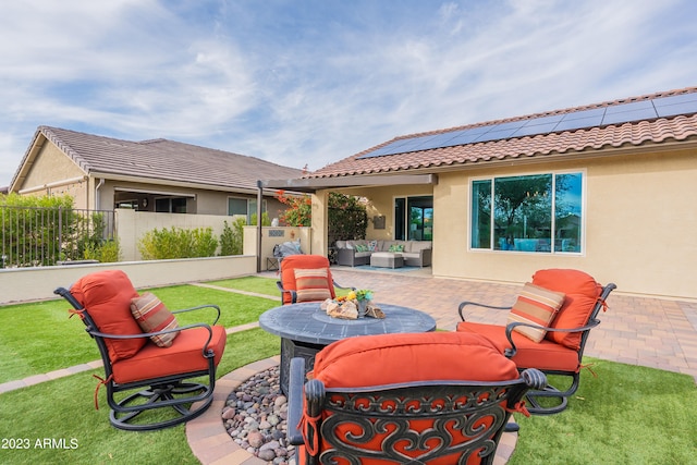 view of patio with outdoor lounge area