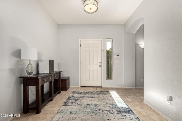 view of tiled foyer