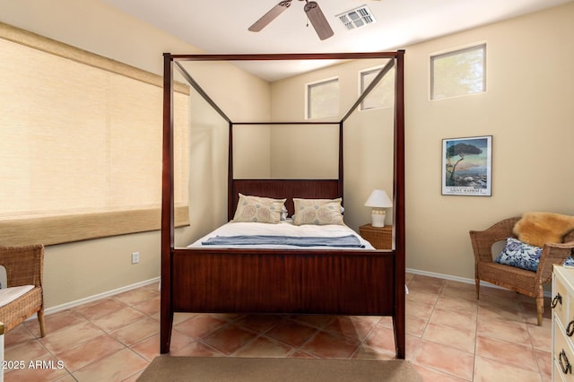1851 W Periwinkle Way, Chandler, AZ 85248 - bedroom featuring tile patterned floors and ceiling fan