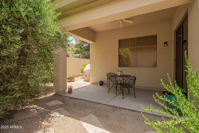 1851 W Periwinkle Way, Chandler, AZ 85248 - view of patio featuring a ceiling fan
