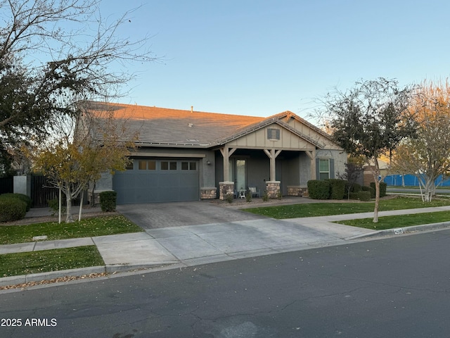 view of front of home featuring a garage