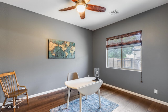 31332 N 137th Ln, Peoria, AZ 85383 - office space featuring dark wood finished floors and a ceiling fan