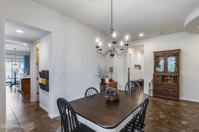31332 N 137th Ln, Peoria, AZ 85383 - dining area with a chandelier and recessed lighting