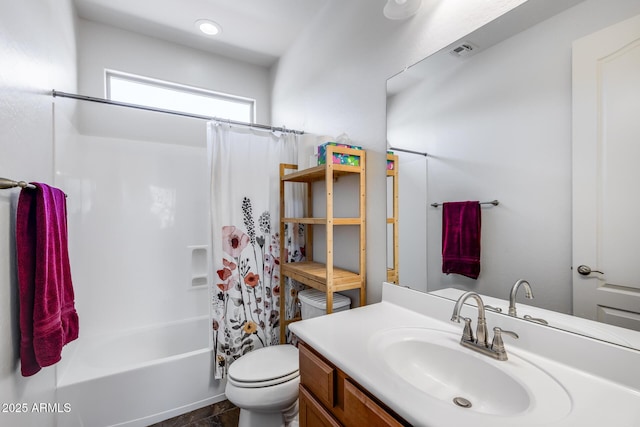 31332 N 137th Ln, Peoria, AZ 85383 - full bathroom featuring vanity and shower / bath combo with shower curtain