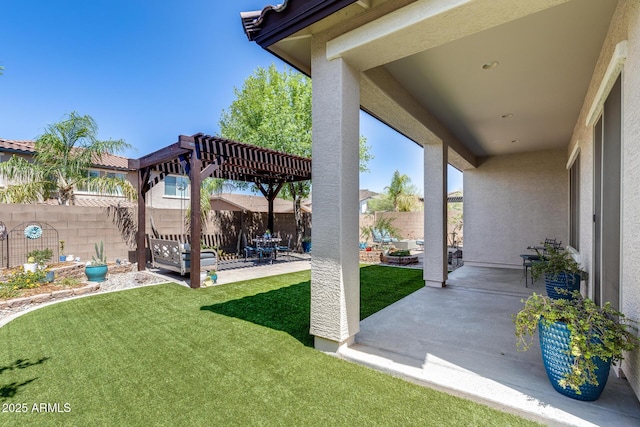 31332 N 137th Ln, Peoria, AZ 85383 - fenced backyard featuring a patio and a pergola
