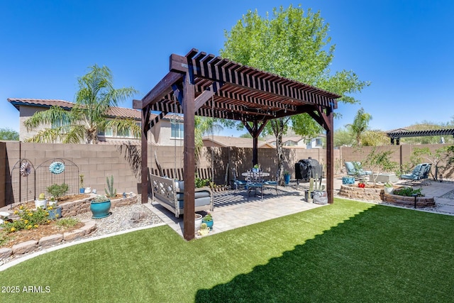 31332 N 137th Ln, Peoria, AZ 85383 - fenced backyard with a patio area and a pergola
