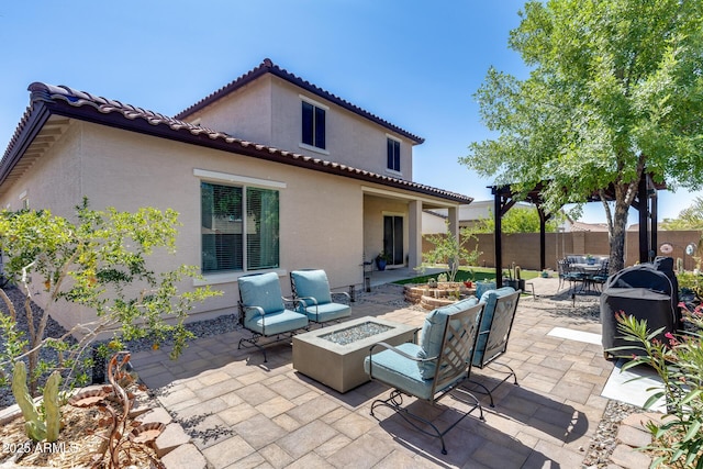 31332 N 137th Ln, Peoria, AZ 85383 - view of patio / terrace with an outdoor living space with a fire pit