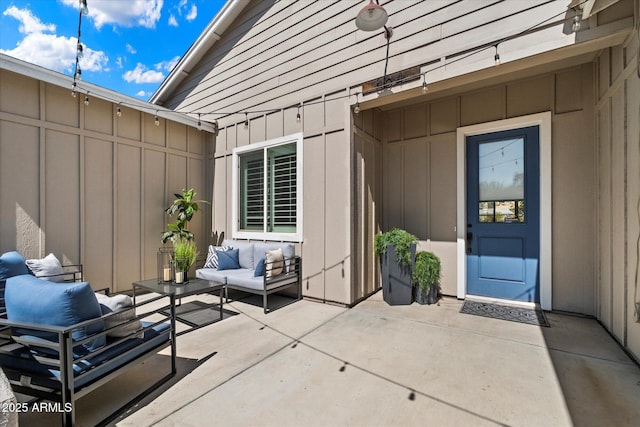 view of patio / terrace with an outdoor hangout area