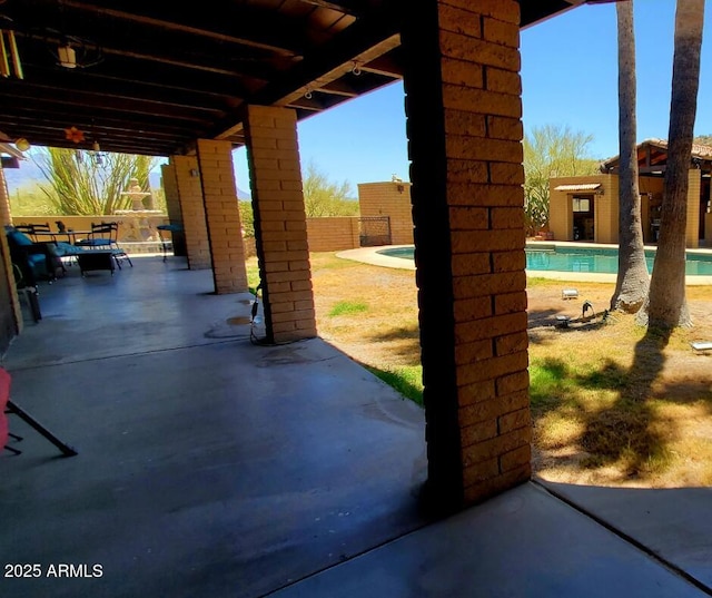 9607 E Mckellips Rd, Mesa, AZ 85207 - fenced backyard featuring a patio