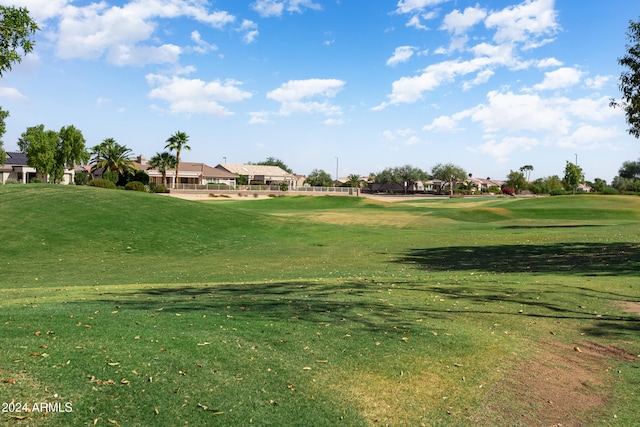 view of community with a lawn