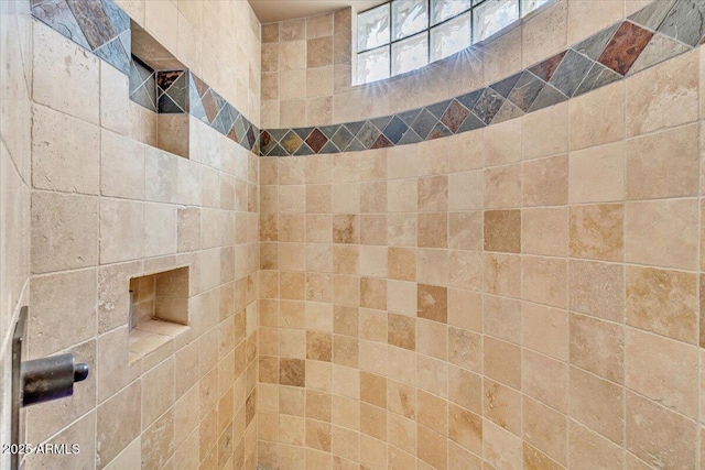 details with tiled shower