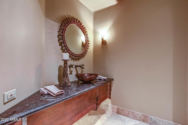 interior space with vanity