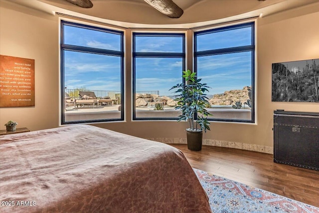 bedroom featuring hardwood / wood-style flooring