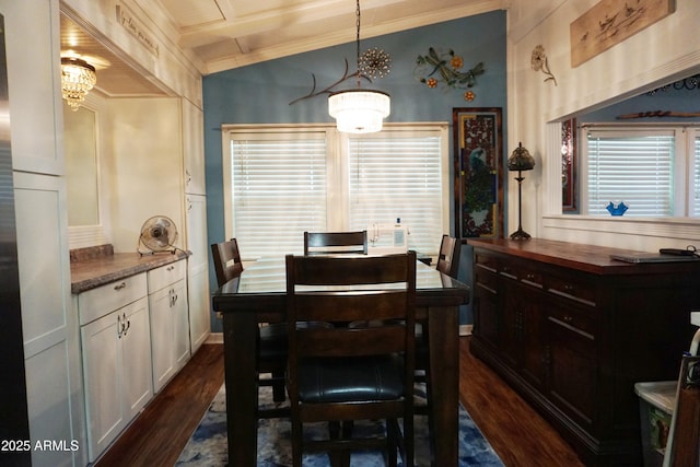 1034 S 3rd St, Coolidge, AZ 85128 - dining area with dark wood-type flooring and a chandelier