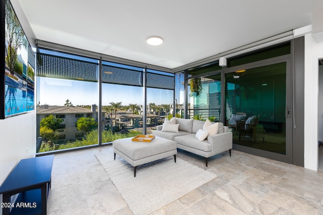 view of sunroom