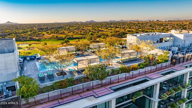 7120 E Kierland Blvd Unit 416, Scottsdale, AZ 85254 - aerial view at dusk of a mountain view
