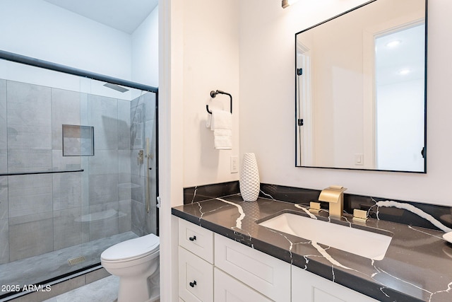 707 E Ocotillo Rd, Phoenix, AZ 85014 - full bathroom with vanity, toilet, and a stall shower