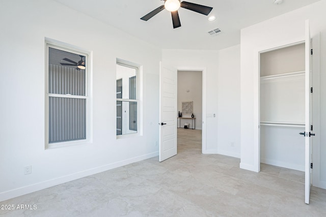 707 E Ocotillo Rd, Phoenix, AZ 85014 - unfurnished bedroom featuring a closet, ceiling fan, and baseboards
