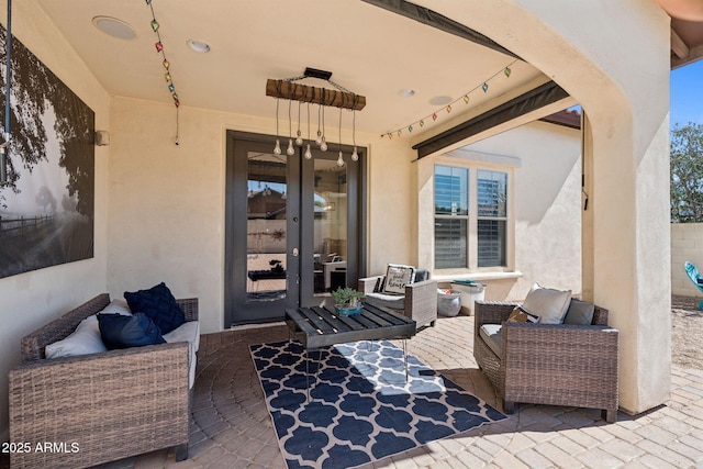 20518 W White Rock Rd, Buckeye, AZ 85396 - view of patio featuring french doors and outdoor lounge area