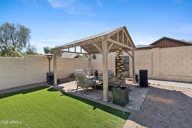 20518 W White Rock Rd, Buckeye, AZ 85396 - fenced backyard featuring a gazebo and a patio area